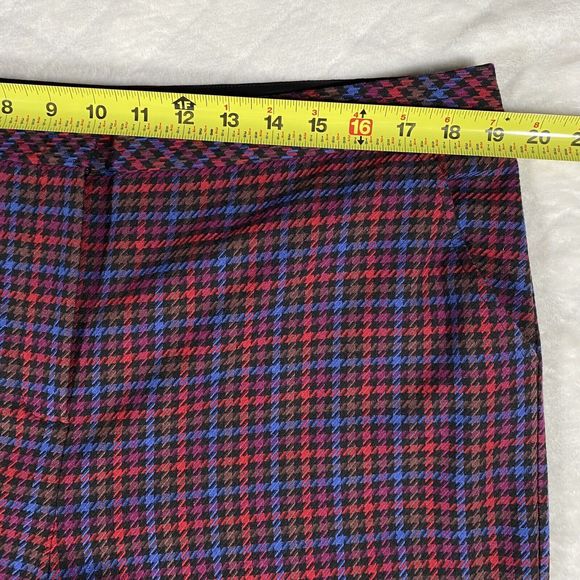Trina Turk Willis 2 Pant Trousers Career Punk Plaid Stretch Women's Plus Sz 14 - Picture 10 of 10